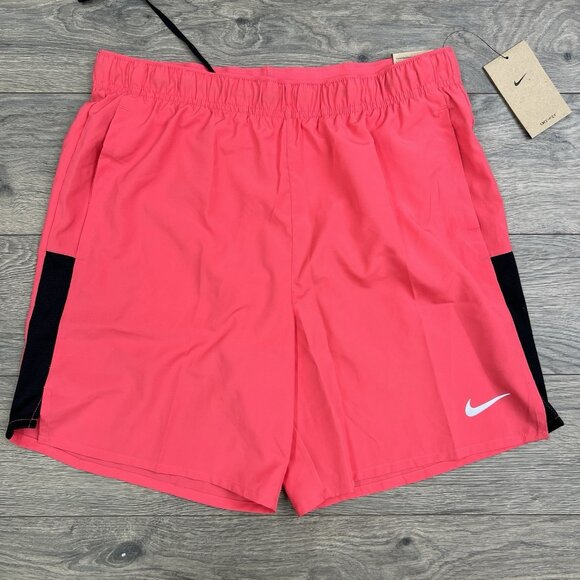 Nike Shorts Size Large Mens Pink Dri Fit Challenger 7" Brief Lined Versatile - Picture 1 of 13
